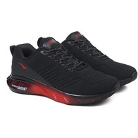 Asian Crystal-13 Sports & Casual Shoes With Crystal Cushion Technology Lightweight Sneaker For Men & Boys Black,Red
