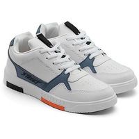 Asian Men's White Casual Sneaker Shoes With Synthetic Upper Lightweight Comfortable Mid Top Sneaker Shoes For Men's & Boy's Tarzan-05