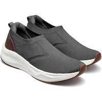 Asian Men Wind Pro-06 Casual Wear And Walking Shoes Without Laces For Men & Boys With Upper Mesh Fabric|Lightweight,Comfortable,Breathable,And Perfect For Walking And Daily Use,Dark Grey Tan,7 Uk