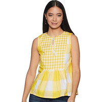 And Women's Regular Fit Top (Aw19At120Ty79Yellow8_Yellow 8)