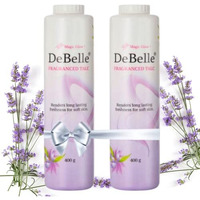 Debelle Fragranced Face And Body Talc Combo Of 2 (400G Each) | Lavender Talcum Face Powder For Men & Women