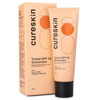 Cureskin Mineral Sunscreen Matte Finish Tinted Spf 50 Pa++++ | Broad Spectrum Sun (Uva/Uvb/Ir) Protection With Titanium Dioxide, 50 G (Pack Of 1)