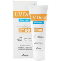 Uv Doux Blue Light Tinted Sunscreen Gel Spf 50 Pa+++ Broad Spectrum | Blue Light & Uva/Uvb Protection | Matte Finish With Sweat & Water Resistant For Men & Women | Dermatologist Approved, 50Gm