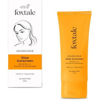 Foxtale Spf 50 Vitamin C Glow Sunscreen With Pa++++ & Niacinamide | Lightweight | Fast Absorbing | Uva And Uvb Filters | Prevents Tanning | No White Cast | Non-Greasy | For Men & Women | All Skin Types | 50 Ml