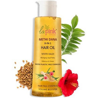 La Pink Methi Dana 8-In-1 Hair Oil For Hair Growth & Thickness | Reduces Hair Fall, Dandruff & Baldness | Enriched With Hibiscus, Bhringraj, Indian Bay Leaf & Onion | 150Ml