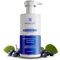 Mannlich 2% Salicylic Acid Body Acne Wash For Men (300 Ml) - Bacne Clear Body Wash Men Shower Gel - 3% Niacinamide Prevents Body Acne, Exfoliates & Nourishes Skin - Suitable For All Skin Types - Paraben & Sls Free