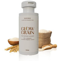 Suroskie Glow Grain Rice Enzyme Cleanser 50Gm | Rice, Ceramide & Lactic Extract | Deep Cleansing Powder Face Wash | Hydrated, Glowing & Brighten Skin | Korean Skincare For All Skin Types | Men & Women