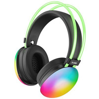 Truke Newly Launched Btg Thunder Over The Ear Gaming Headphone With 70H Of Playtime, 40Mm Titanium Drivers, Dual Pairing Headset, Gaming Mode (40Ms Latency) With Rgb Leds, Detachable Mic, Bt 5.4-Black