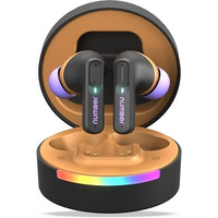 Number Super Buds 555 Anc (32Db) Truly Wireless In Ear Earbuds With 66H Playtime, Dual Pairing Ear Buds, 35Ms Low Latency, 13Mm Speakers, 4Mic Enc, Bt 5.4, Fast Charging, Made In India (Black Dune)