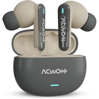 Acwo Dwots 727 V2 New Version, In-Ear True Wireless Earphones, 42-Hour Playtime, 25Db Anc, Sonic Shield Enc With 4 Mics, 40Ms Low Latency, Hyper Boost Charging Bluetooth V5.3 (Fuscous Grey)