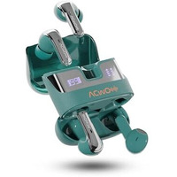 Dwots Fire Ultra | 75Hrs Playtime | Quad Mics With Anc | 40Ms Low Latency | Trans Anc Mode | Dual Sharing & Individual Connectivity | Led Battery Display | Voice Assistant Integration - Aqua Teal