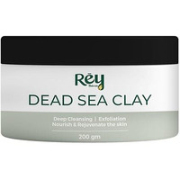 Rey Naturals Dead Sea Clay Face Pack - 200G | Face Clay Mask For Skin Hydration & Detoxification | Minimize Blackheads & Acne | Draws Out Impurities, Dirt & Toxins From Skin