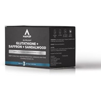 Man-Up Glutathione, Saffron & Sandalwood Soap | Gentle Exfoliation For Smooth Skin | Nourishing Hydration, Dark Spot Care, Excess Oil Control & Blemish Reduction | Bathing Soaps For Men - Pack Of 3