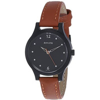 Sonata Essentials Black Dial Women Watch With Leather Strap-Ns87030Pl04W/Nt87030Pl04W