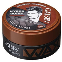 Gatsby Japan Hair Styling Wax - Edgy & Volume, For Hyper Quiff Style, Non Sticky, Volumizing Finish, Anytime Re-Stylable, Easy Wash Off, 75Gm