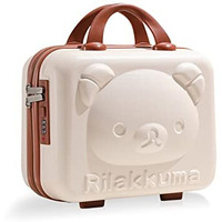 Balakaka Hard Shell Vanity Cases For Women Portable Water Proof Cosmetic Travel Case, Toiletry Case With Zipper Cosmetic Bag, Hand Luggage Cosmetic Case With Clip-On Function, Beige 30X30X31 Cm