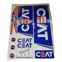 Sports World Rohit Sharma 3D Embossed Cricket Bat Sticker, Blue
