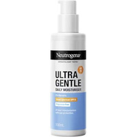 Neutrogena Ultra Gentle Daily Moisturiser Spf 15 | Glycerine Based | Light Weight & Non Greasy | Uva & Uvb Protection | Parabens Free | Fragrance Free | Dry & Sensitive Skin | 100Ml