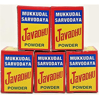 Mukkudal Sarvodaya Bns Sarvodaya Javadhu Herbal Scented Powder For Cloth And Body - Pack Of 5