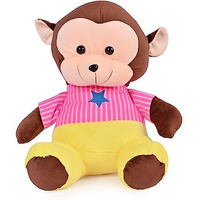 Besties Soft Stuffed Plush Monkey Animal Toy For Kids Room Home Decoration (Size. 40 Cm) (Pink)