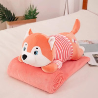 Besties Soft Toys | Ultra Soft Cute Sleeping Husky Dog Toys | Good Looking Husky Dog | Gift To Birthday, Party's | Kids For Boys, Girls (Size. 40Cm) (Pink)