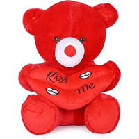 Besties Stuffed Kiss Me Teddy Bear | Perfect Valentine Gift For Couple | Gift For Girlfriend, Wife For Someone Special. (Kiss Me Teddy Bear Red)