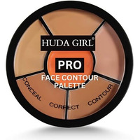 Huda Girl 3 In 1 Makeup Palette Warms Concealer For Dark Circles, Blush And Highlighter Palette, Oil Control Pro Concealer For Face Makeup, Conceal Correct & Contour For All Skin Types