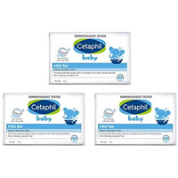 Cetaphil Baby Mild Bar For Face And Body Pack Of 3, (75G X 3, Sensitive Skin)