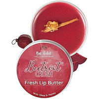 Nat Habit Lip Balm Fresh Beetroot Crush 10Gm Lip Butter With Desi Ghee & Raw Honey For Natural Pink Lips, Nourishment, Dark And Chapped Lips - (Pack Of 1)