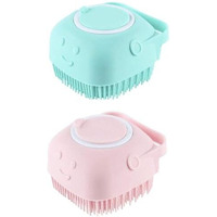 Wazdorf Body Scrubber With Soap Dispenser Brush, Silicone Exfoliating Brushes, Soft Body Exfoliator, Bath Loofah For Babies, Kids, Women, Men And Pets (Standard, 2, Count)