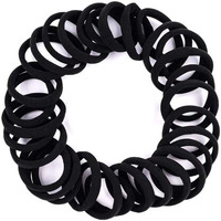 Temperia (20 Pcs) Hair Band For Women & Girls - Premium Rubber Band - Elastic Ponytail Hairband Ties Accessories - Black (Dn01)