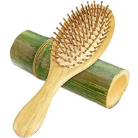Insime Wooden Hair Brush For Women & Men  Bamboo Wooden Paddle Hair Brush For Men Women Curly Hair  Bamboo Wooden Brush For Hair Growth With Flat Paddle Brush Comb