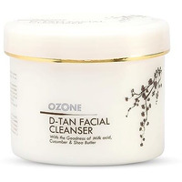 Ozone D-Tan Facial Cleanser | Enriched With Cucumber, Shea Butter & Milk | Detan Face Cleanser For Men & Women | All Skin Types, Tan Removal, Soft, Smooth & Uneven Skin Tone | 250Gm