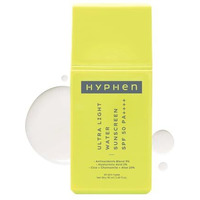 Hyphen 1% Hyaluronic Ultra Light Water Sunscreen Spf 50 Pa ++++ | Broad Spectrum & Blue Light Protection | No White Cast | 5% Antioxidants Niacinamide Vitamin E | Korean Sun Cream For Men Women | 50Ml