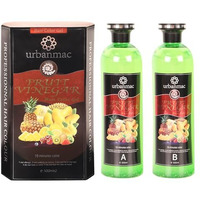Urbanmac Fruit Vinegar Gel Hair Color Natural Hair Color Dye For Black Hair Dye(500Ml X 2) - Black