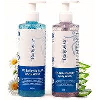 Be Bodywise 5% Niacinamide Body Wash & 1% Salicylic Acid Body Wash | With Aloe Vera & Chamomile Extract | For Glowing, Radiant & Even-Toned Skin | 500 Ml