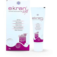 Ekran Soft Spf 50+ Silicone Sunscreen Spf 50 Gel | 50G Sunscreen For Oily Skin Women & Men | Non-Greasy & Water-Resistant | Uva-Uvb Protection | Matte Finish