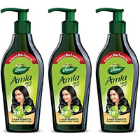 Dabur Amla Hair Oil - 550Ml (Pack Of 3) | For Strong, Long And Thick Hair | Nourishes Scalp | Controls Hair Fall, Strengthens Hair & Promotes Hair Growth