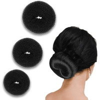 Temperia Hair Donut Bun Maker For Women & Girls - Puff Juda Bun Shaper - Hair Accessories For Women - Pack Of 3 (Small, Medium & Large)