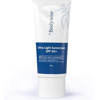 Be Bodywise Ultra Light Sunscreen Spf 50 Pa+++ For Oily, Dry, Acne-Prone Skin | Broad Spectrum Protection & Blue Light Protection | No White Cast | Non-Greasy | Korean Anti-Acne Technology | Water & Sweat Resistant | Ultra Lightweight Texture | For Men & Women | 50G