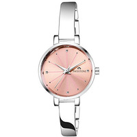 Swisstone Analog Stainless Steel Silver Plated Women's Watch (Pink Dial Silver Colored Strap)