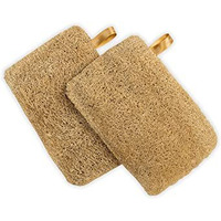 Nat Habit Natural Sun Dried Bath Loofah, Body Sponge & Scrubber For Men & Women | Organic Luffa For Bath Shower Skin Exfoliation (Pack Of 2)