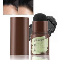 Foyken Hairline Powder Stick,Hair Shadow Powder Root Touch Up Powder, Waterproof Hair Shading Sponge Pen Hair Filler Powder For Cover Gray Hair Root, Hair Touch-Up, Thin Hair (Black)(4 Gram)