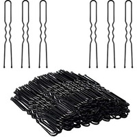 Temperia U Hair Pins For Women & Girls | Juda Pins (Pack Of 100) (With Storage Box) (7Cm Long) | Stylish U-Shaped Hairpins For Hairstyling | Hair Styling Accessories Clips (Black)