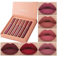 Everdiva Liquid Matte Lipstick Set. Waterproof, Long-Lasting, And Vibrant Colors That Stay All Day. Perfect For Any Occasion, Offering Smooth, Smudge-Proof Perfection - 6 Pcs
