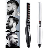 Wazdorf Quick Hair Styler For Men Electric Beard Straightener Massage Hair Comb Beard Comb Multifunctional Curly Hair Straightening (Standard)