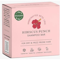 Shunyam All-Natural Shampoo Bar For Dry And Frizzy Hair - Sulphate Free, Natural, Eco-Friendly, Sustainable, Plastic Free - Hibiscus Punch, 70 Gm