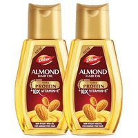 Dabur Almond Hair Oil - 580Ml(290Ml*2) | Provides Damage Protection | Non Sticky Formula | For Soft & Shiny Hair | With Almonds, Keratin Protein, Soya Protein & 10X Vitamin E