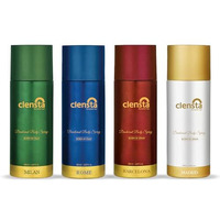 Clensta Deodorant For Men Combo Pack Of 4 Body Spray 150Ml X 4 | Long Lasting | Gift For Men Boyfriend Husband (Milan, Rome, Barcelona, Madrid)