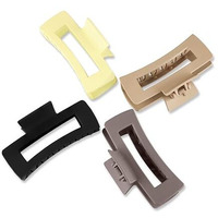 Zollyss Hair Clutcher (Pack Of 4 Pcs) Hair Clips For Women Fashion Acrylic Matte Finish Stylish Claw Clips Hair Accessories For Girls, Multicolor